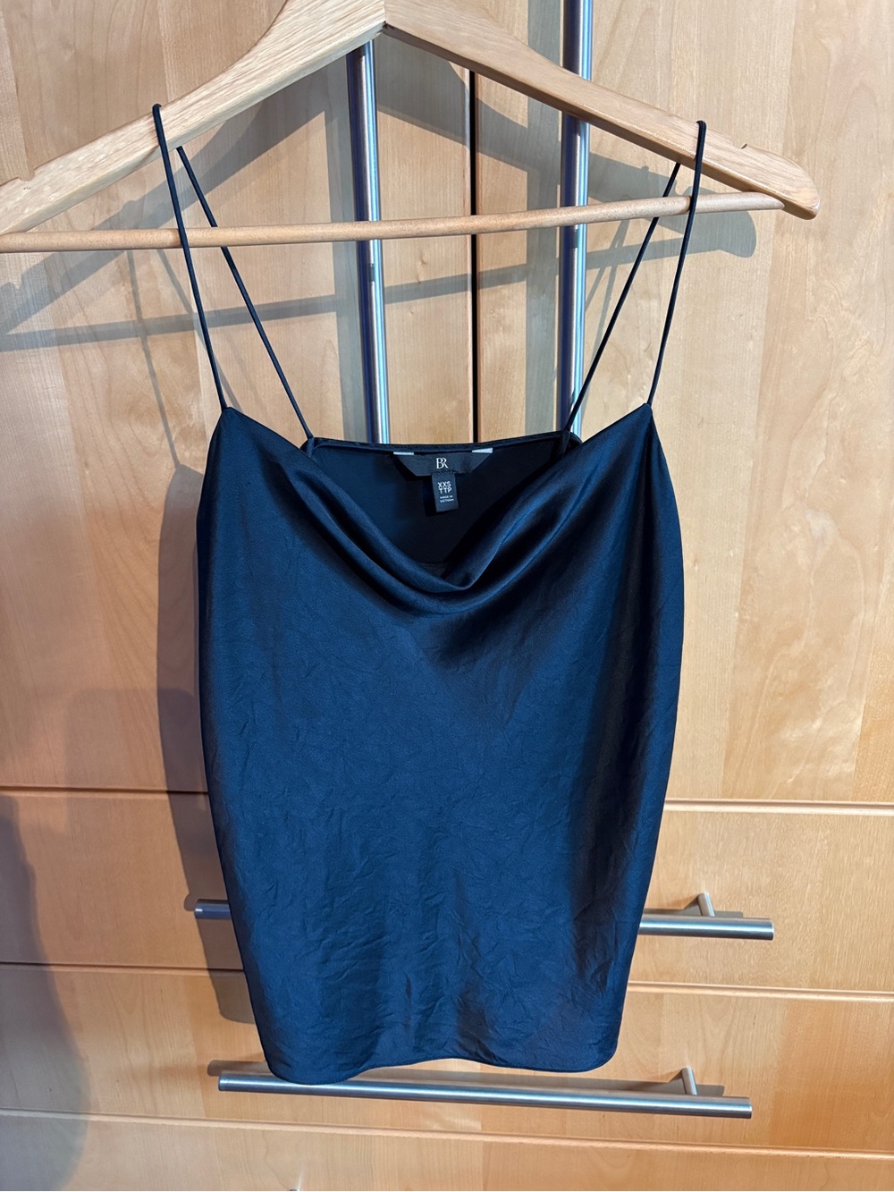 Banana Republic Black 100% Silk Cowl Neck Camisole XXS (fits like XS)